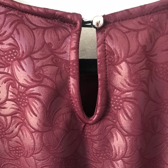 Papermoon Burgundy Atta Knit Lasercut Dress Large - Picture 6 of 8